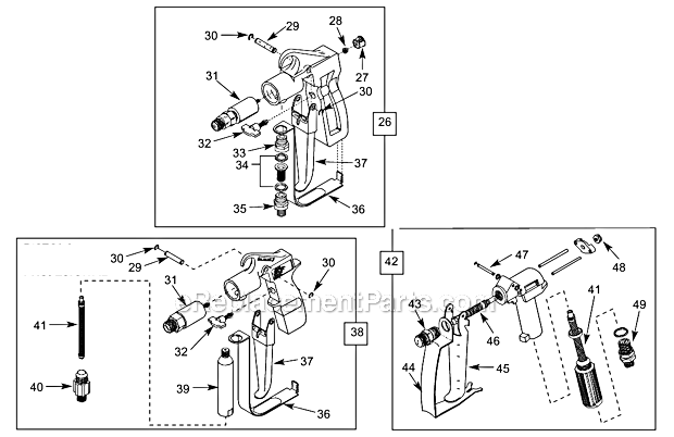 Page C Diagram and Parts List for Series Campbell Hausfeld Paint Sprayer